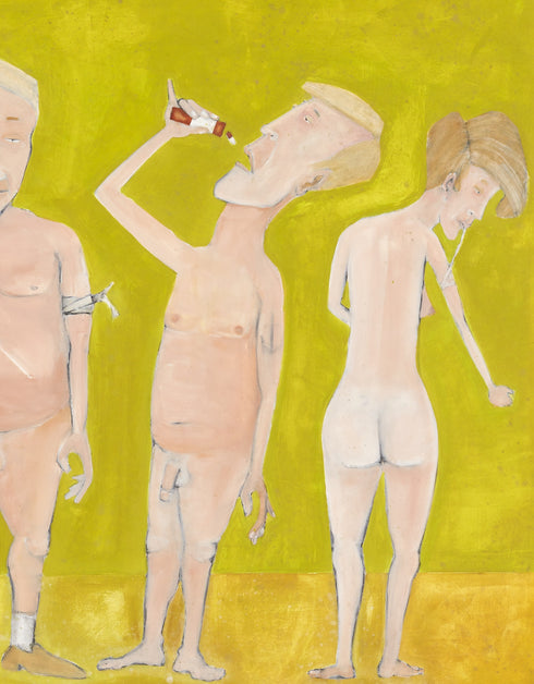 Naked People Doing Drugs | Framed Giclee Print on Canvas